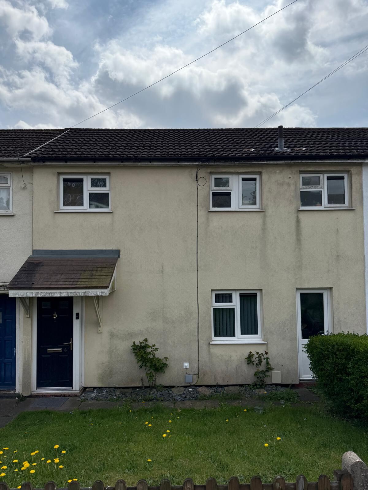 Exterior Render Cleaning before — Birmingham