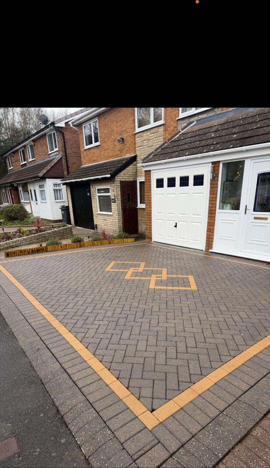 Detailed pattern restored after pressure washing