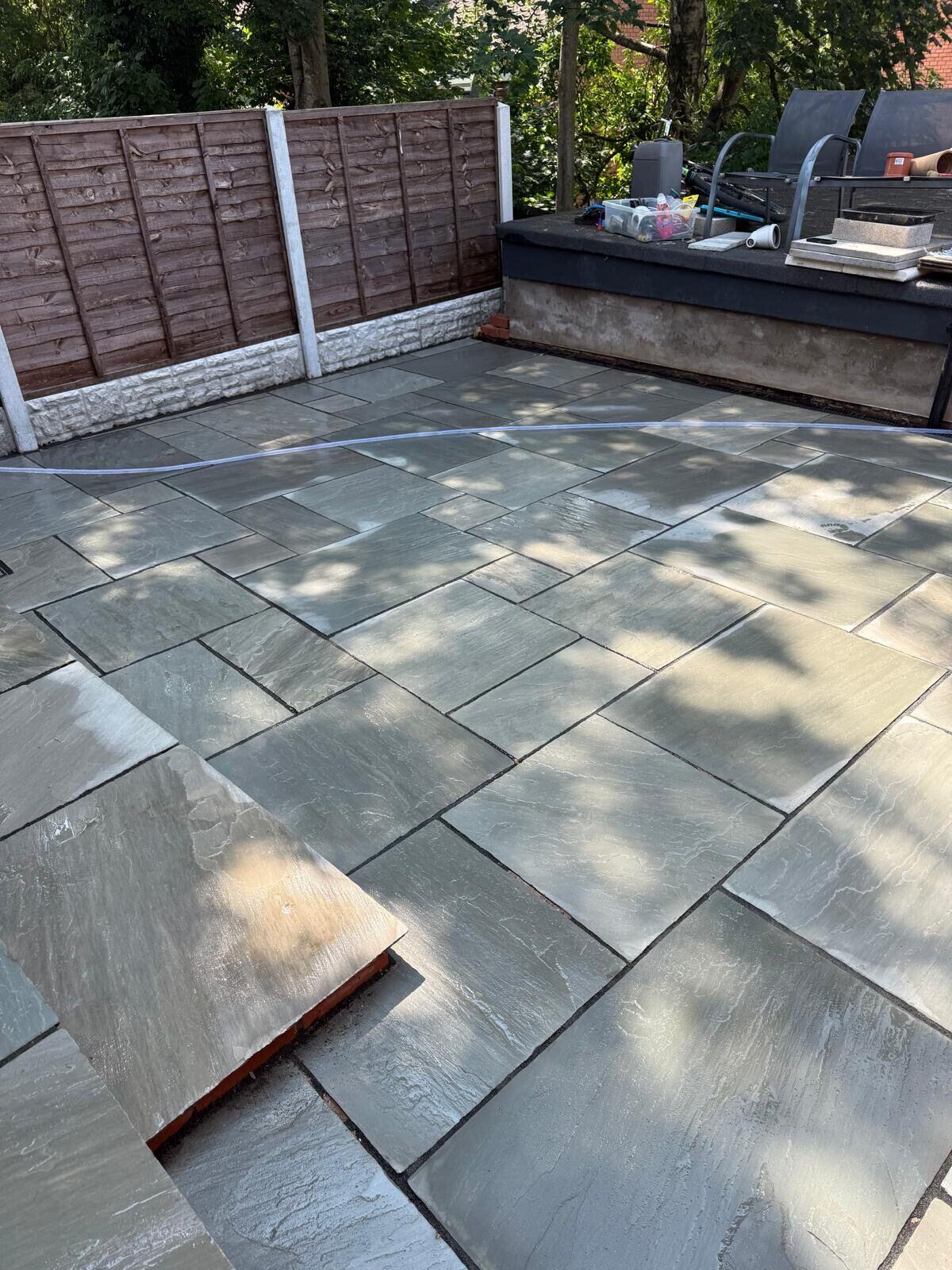 Cleaned sandstone patio in Birmingham